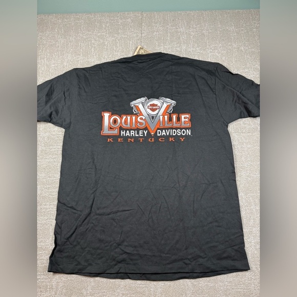 Vintage Harley Davidson Louisville Kentucky Single Stitch 1/4 Button Down Y2K 2X - Picture 6 of 7
